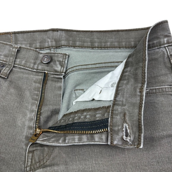 Levis 511 Jeans Mens 33x32 Green/Gray Slim Dark Wash Mid Rise Stretch Denim - Picture 4 of 14